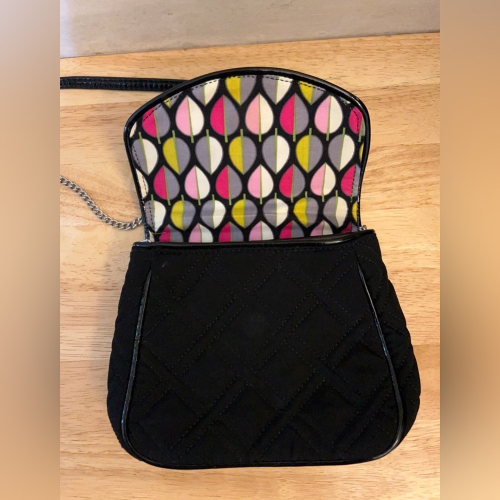 Vera Bradley Quilted Chain Strap Crossbody in classic
black. - Picture 8 of 14